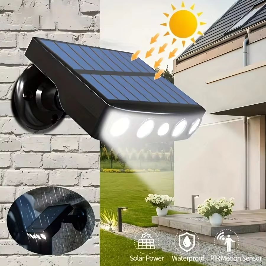 Waterproof Junction Box Solar - Powerful 4 LED Solar Security Lights