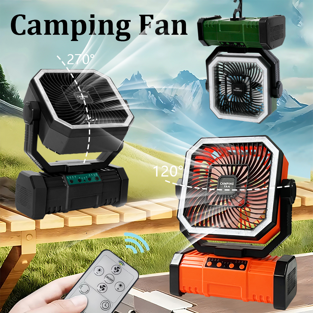 Renewable Energy Game - Camping Portable Desk Fan with LED