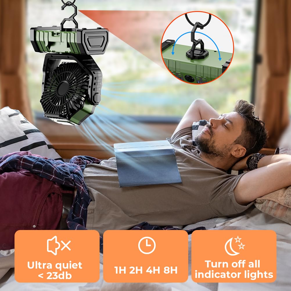 Camping Fan 20000mAh Battery P - Renewable Energy Game 评论和价格