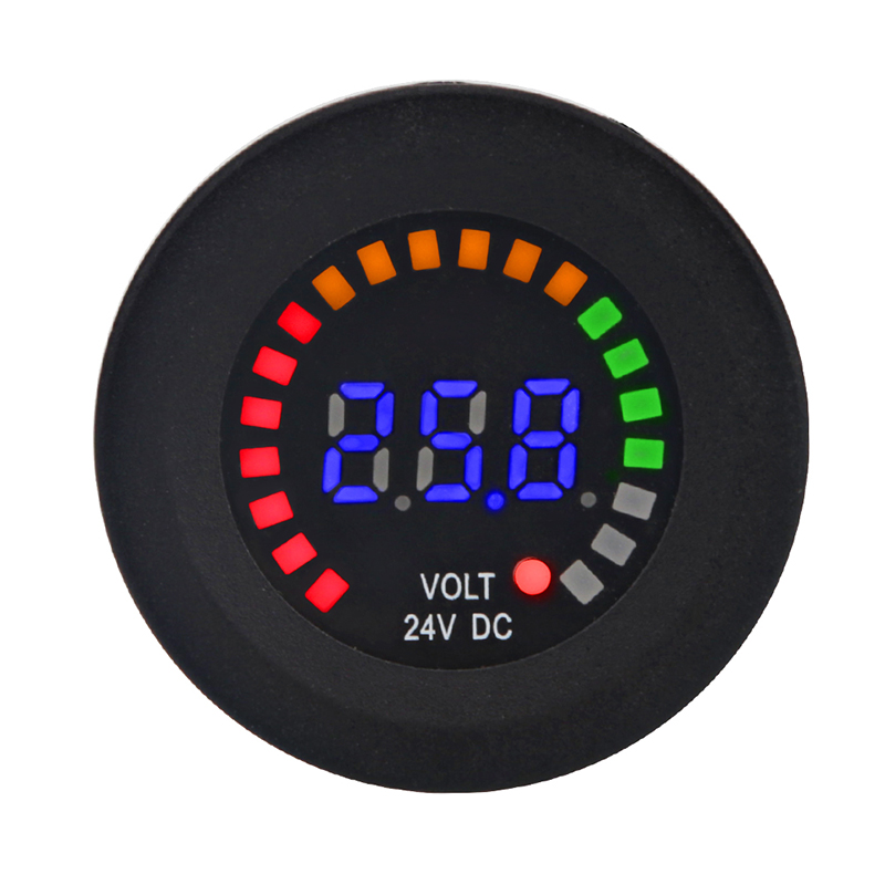 24V 12V DC Voltmeter Color LED - Battery Monitor Coulometer 评论和价格