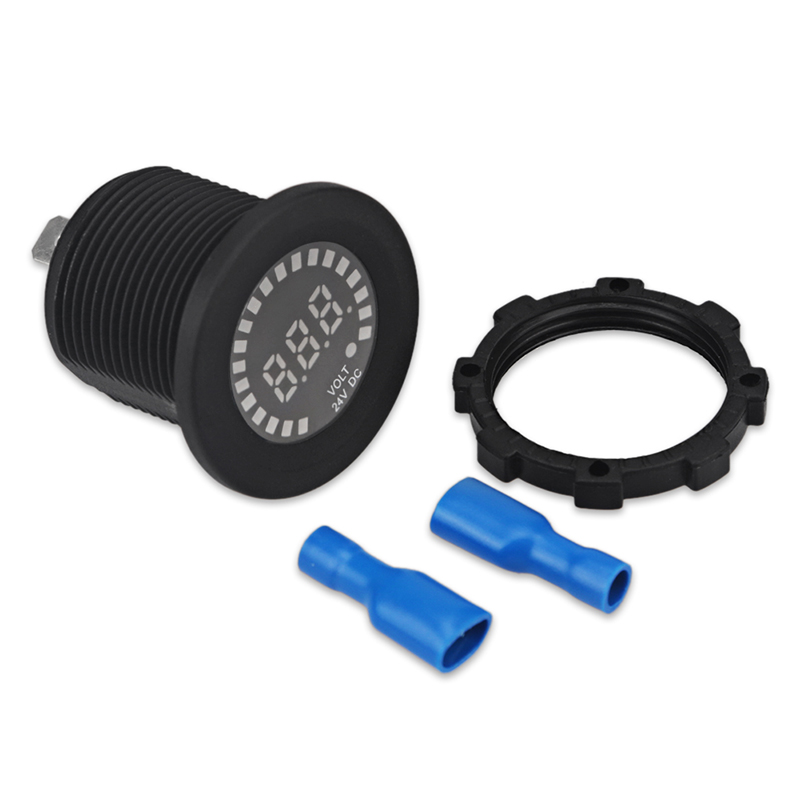 24V 12V DC Voltmeter Color LED - Battery Monitor Coulometer 评论和价格