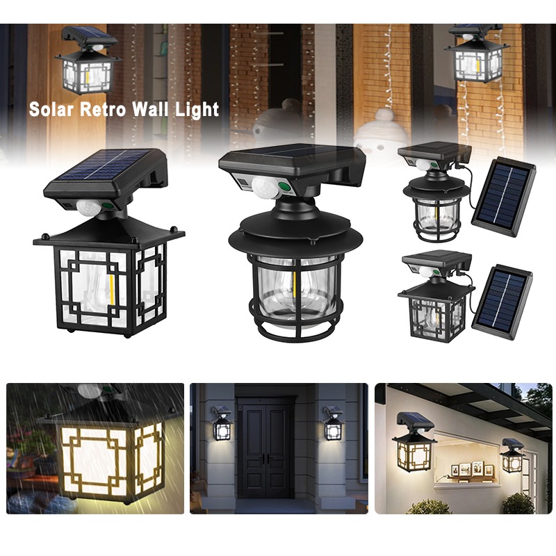 Retro Solar Outdoor Wall Lamp  - Waterproof Junction Box Solar 评论和价格