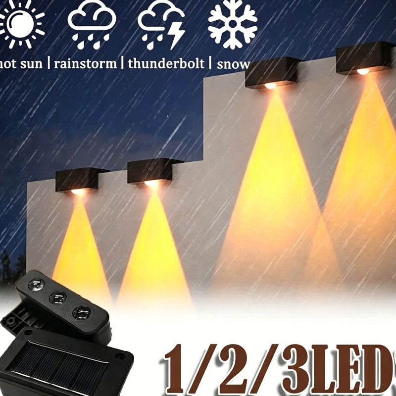 1/2/4PCS LED Solar Step Light  - Waterproof Junction Box Solar 评论和价格