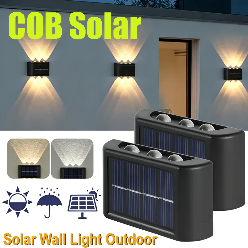COB Solar Wall Lamp Outdoor Wa - Waterproof Junction Box Solar 评论和价格