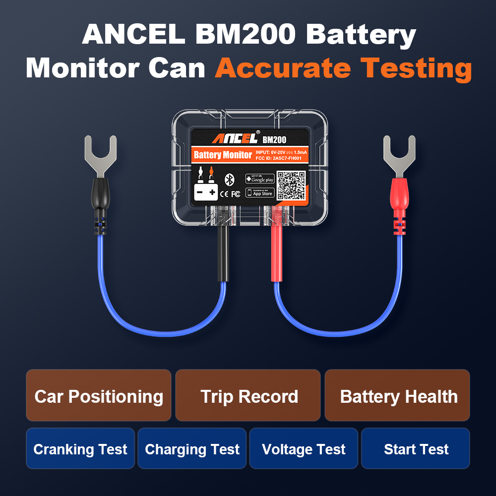 ANCEL BM200 Wireless Bluetooth - Battery Monitor Coulometer 评论和价格