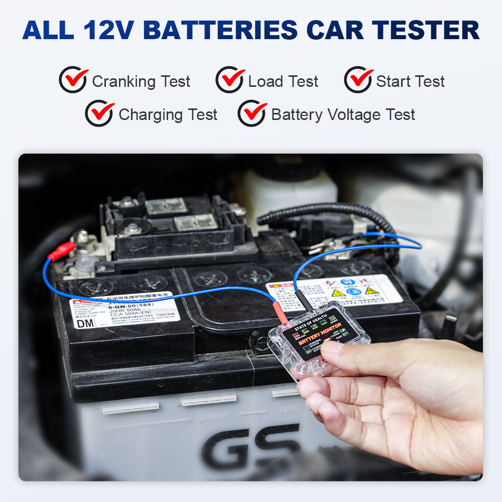 2026 12V Car Battery Tester SO - Battery Monitor Coulometer 评论和价格