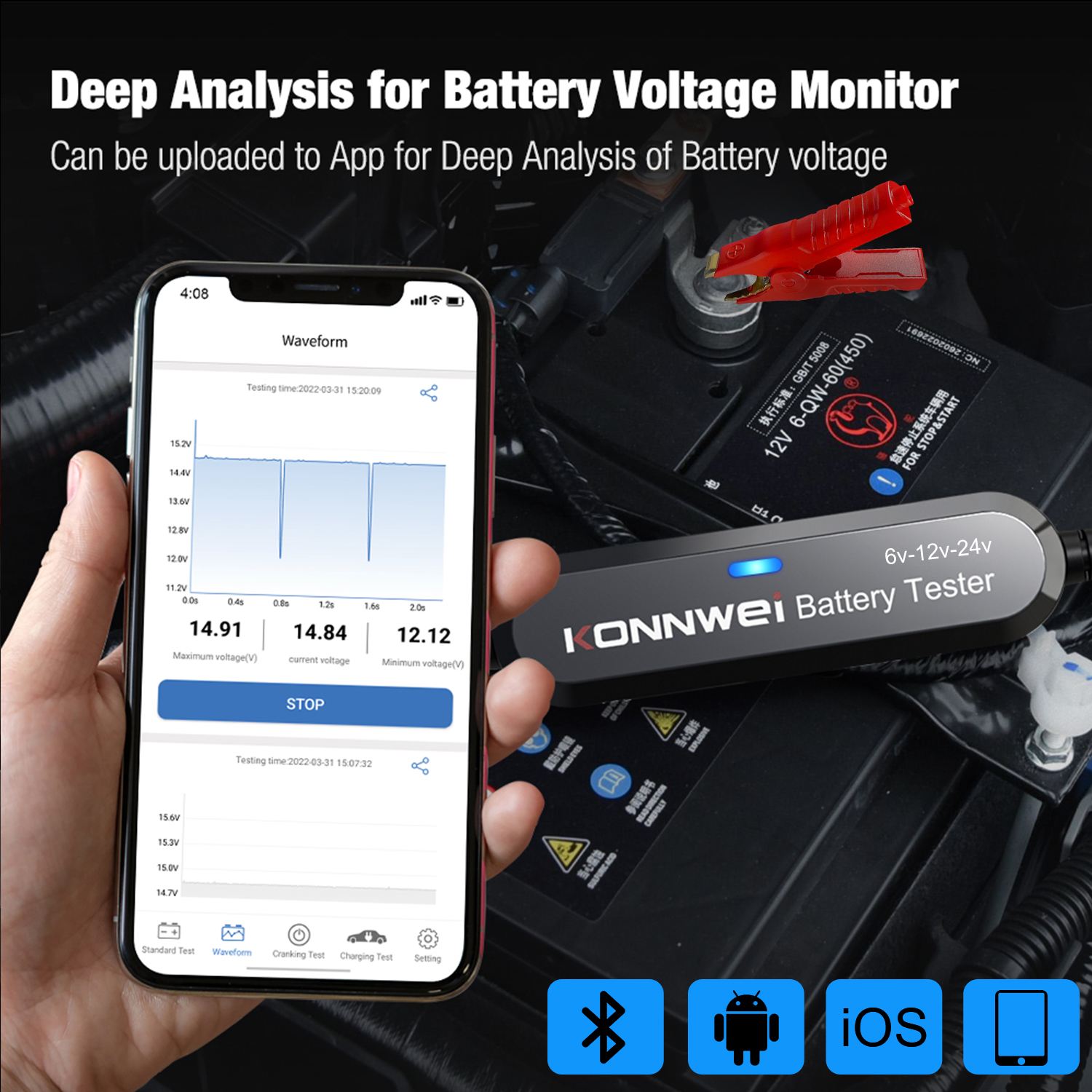 2026 KONNWEI BK200 Bluetooth 5 - Battery Monitor Coulometer 评论和价格