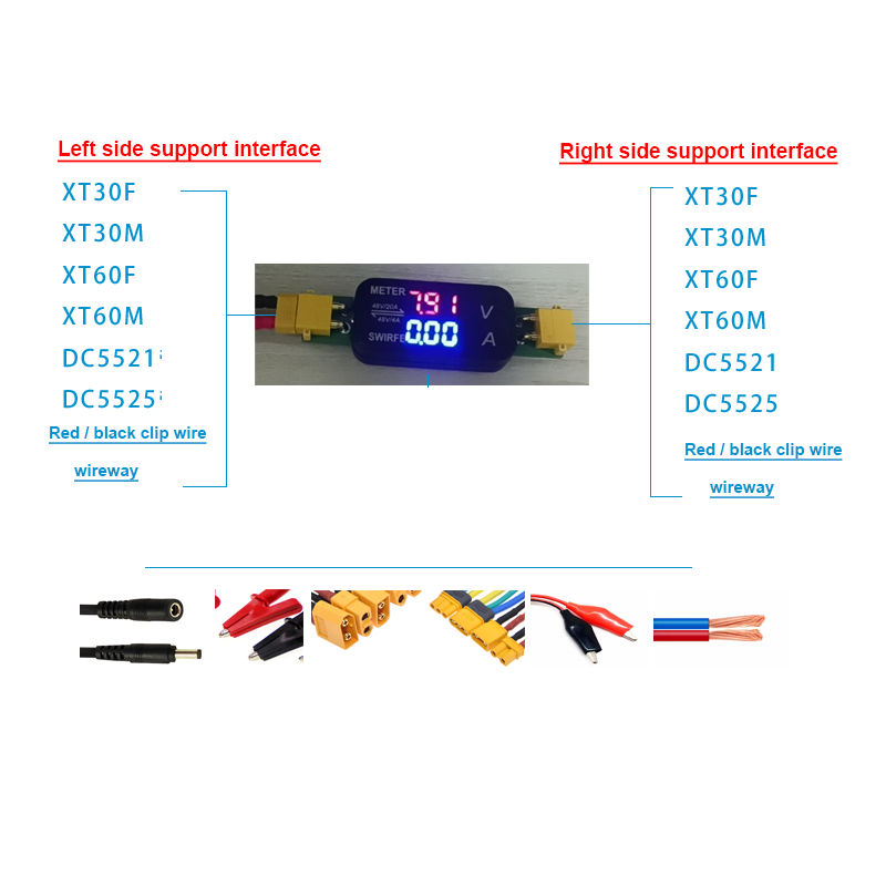 XT30 DC bidirectional Voltmete - Battery Monitor Coulometer 评论和价格