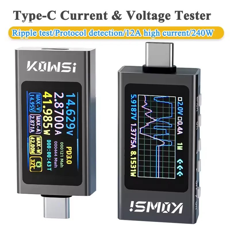 KWS-X1 Type-C Current and Volt - Battery Monitor Coulometer 评论和价格