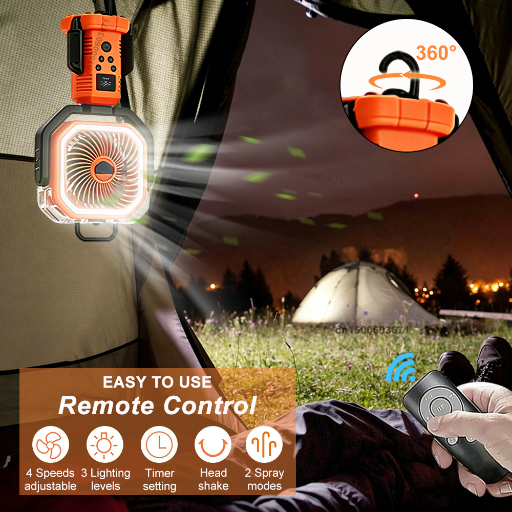 Portable Camping Fan 20000mAh  - Renewable Energy Game 评论和价格