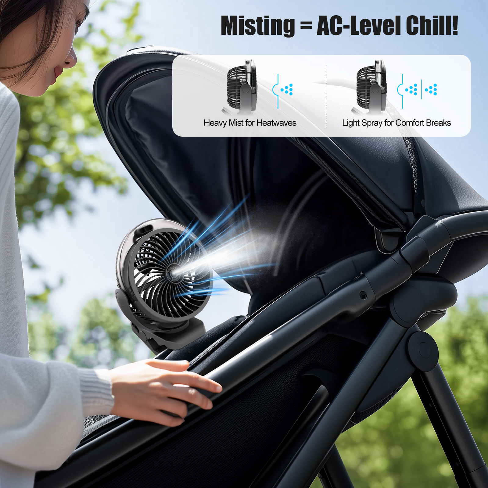 Portable Clip-on Mist Cooling  - Renewable Energy Game 评论和价格
